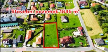 Prodej stavebního pozemku 1845 m² Kožlany